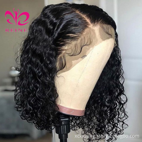 Overnight Delivery Curly Cuticle Aligned Closure Brazilian Bob Virgin Frontal For Black Women Lace Front Human Hair Wigs